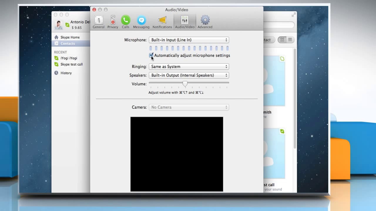 macbook turn on camera for skype