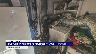 Spring Hill house damaged after fire breaks out in garage