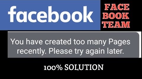 How To Create a Facebook Page|| Facebook Page Problem ||