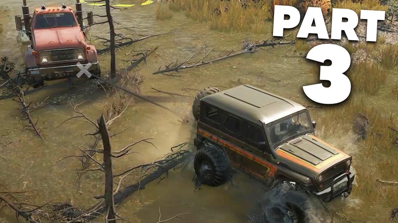 SNOWRUNNER Gameplay Walkthrough Part 3 - SAVING THE DROWNED HIGHWAY ...