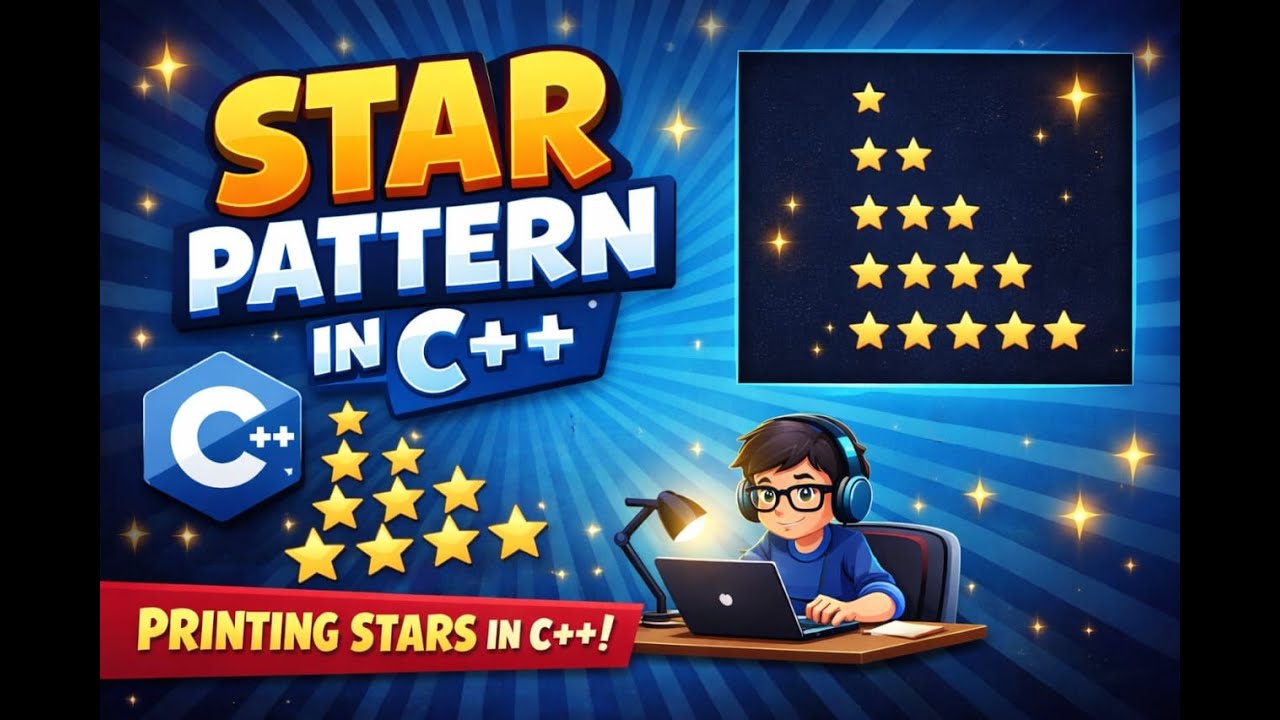 star printing in c++ - YouTube