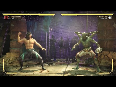 Liu Kang vs Kollector (Hardest AI) - Mortal Kombat 11