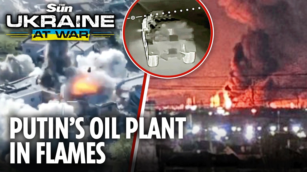 Ukrainian drones blast key Russian oil refinery as Putin’s rare rocket launcher destroyed