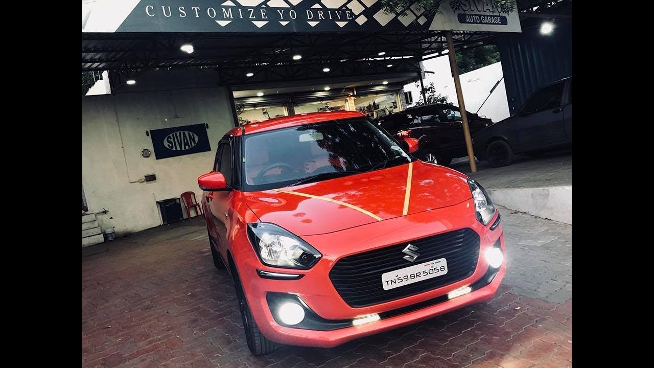 Maruti Suzuki Swift 2018 Modified By Auto XSculpt Painted wheels