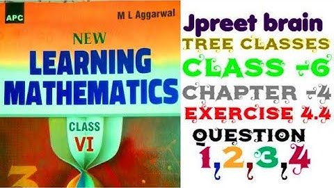 class 6 #mlaggarwal  chapter 4  integers exercise 4.4 question 1,q 2 q 3 q 4  #maths #education