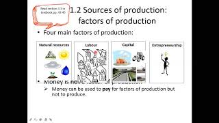 ECS1601 CHAPTER 01 INTERDEPENDENCE OF MAJOR SECTORS