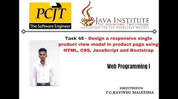 Web project Task 45 | 1st year | Semester 01 | Java Institute | eShop Application