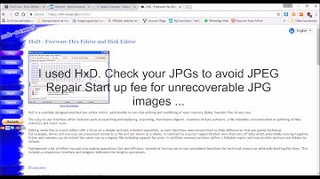 Check a corrupt JPEG file using a hex editor