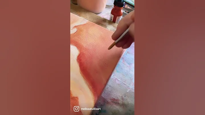 Painting a Peach Poppy in 30 Seconds- Time lapse