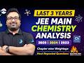 JEE Main Chemistry: Last 3 Years Detailed Paper Analysis | Weightage &amp; High ROI Chapters || #JEE2026