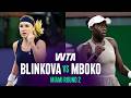 آنا بلينكوفا ضد فيكتوريا مبوكو الدور الثاني من بطولة ميامي المفتوحة 2026 أبرز أحداث مباراة را