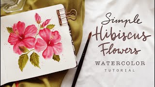 Easy Hibiscus Flowers: Step by Step Watercolor Tutorial screenshot 4