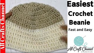 Easiest Crochet Beanie   Fast and Easy,  Beginner Level