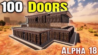 7 Days To Die - 100 Doors Base Vs Day 133 Horde Night - Alpha 18