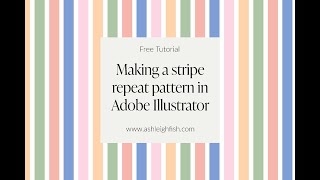 Create a basic stripe in Adobe Illustrator - Free Tutorial