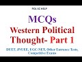 Important mcqs on western political thought for ma entrance tests and ugcnet