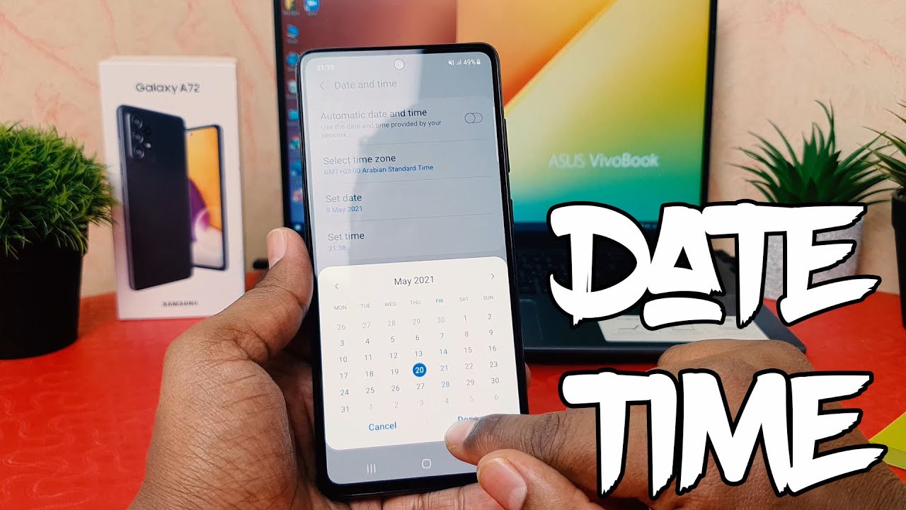 How to Change Date & Time in Samsung Galaxy A72 - Time Zone Settings ...