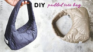 DIY padded tote bag | Making a zipper handbag