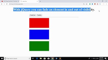 jQuery Tutorial in Hindi #14: jQuery Fading Effects in Hindi | jQuery fadeIn and fadeOut Effects