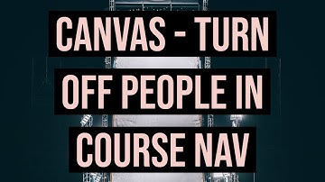 Canvas - Turn off People In Site Navigation Bar