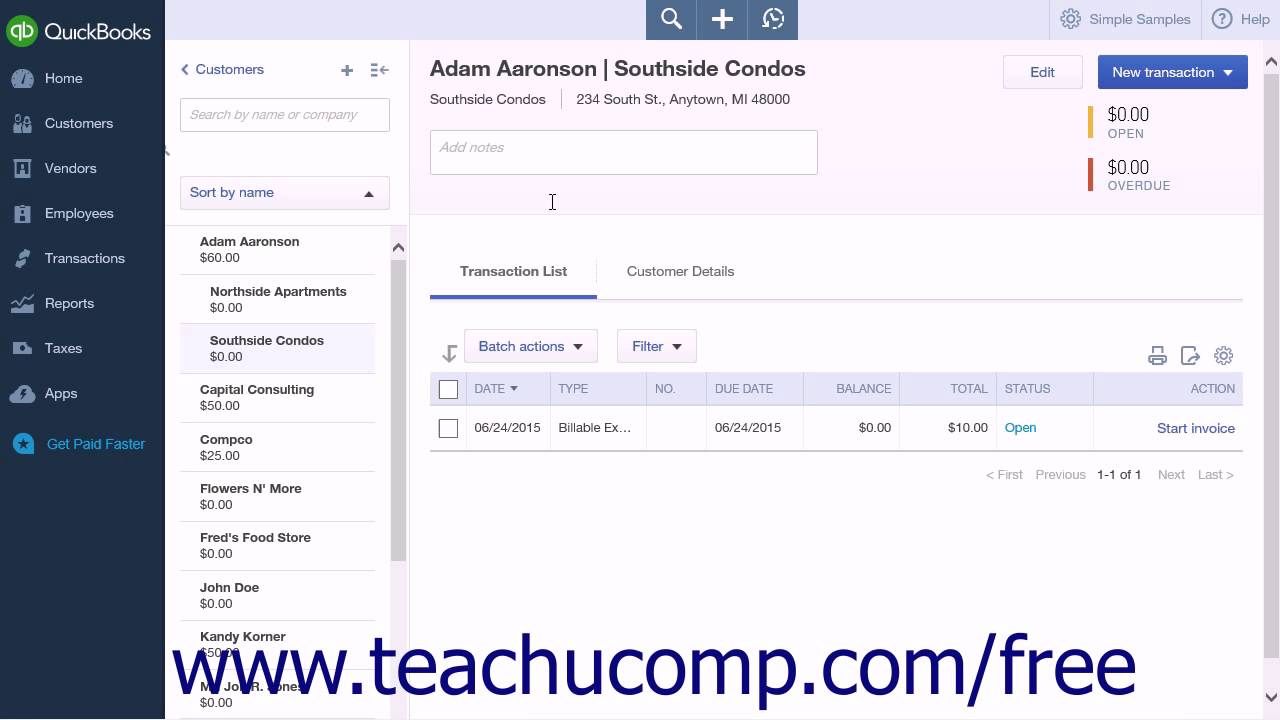 QuickBooks Online Plus 2015 Tutorial Entering Expenses for Jobs Intuit ...