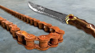 Rusty Chain Into Stunning Game Of Thrones Valyrian Steel Dagger