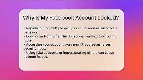 Why Is My Facebook Account Locked? - Everyday-Networking