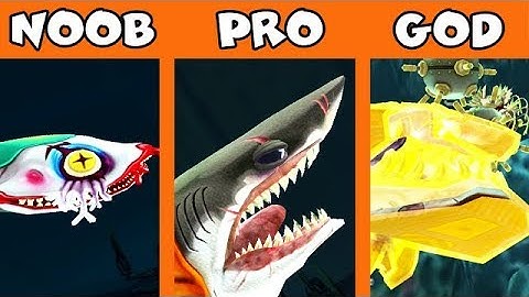 NOOB vs PRO vs GOD (HUNGRY SHARK WORLD)