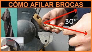 CÓMO AFILAR BROCAS / MECHA PARA METAL  8 Ejemplos  Procedimiento  Graneteado, Teoría y Taladrado.