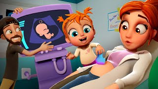 ADLEY helps ultrasound BABY BROTHER!! visiting Mom at her hospital job! Best Day Ever family cartoon screenshot 5
