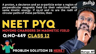 NEET PYQ|Class 12|Physics|Motion Of Charge|Magnetic Field|Tamil|Muruga MP #physicspyq #neet #current