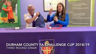 Durham County Fa Challenge Cup 201819 - Third Round Draw