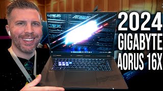 2024 Aorus 16X Hands-On at CES! New 16:10 Display, Design, Rear Projector Lighting