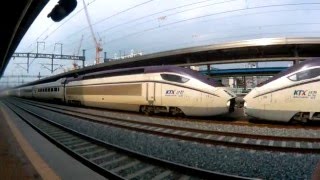 KTX-Sancheon 410+810 Passed Daegu Station (Feb. 16, 2016)