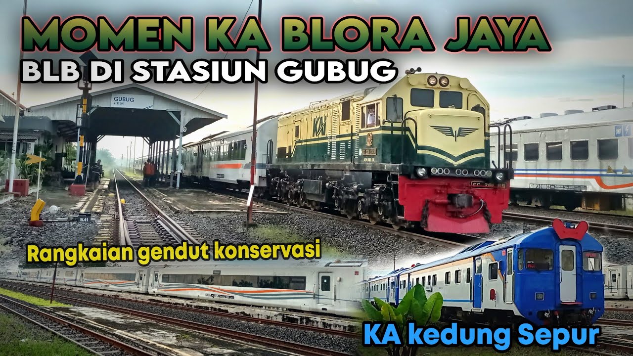 Momen KA Blora Jaya BLB di Stasiun Gubug bawa Rombongan, Rangkaian Gendut konservasi