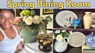 COZY THRIFITED DINING ROOM SPRING COTTAGE CORE DECORATING IDEAS