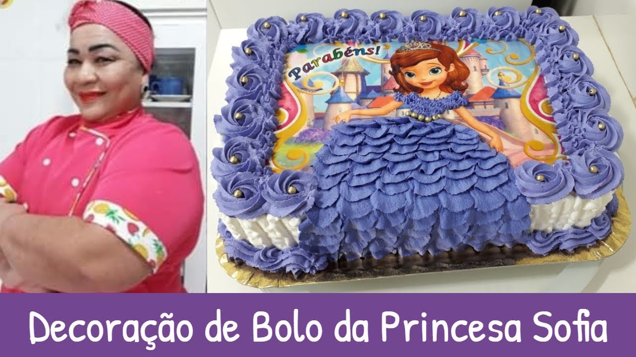 Bolo Princesinha Sofia (com detalhea rosa)