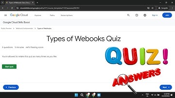 Types of Webooks Quiz Answers | #qwiklabs | #cloudwalabanda