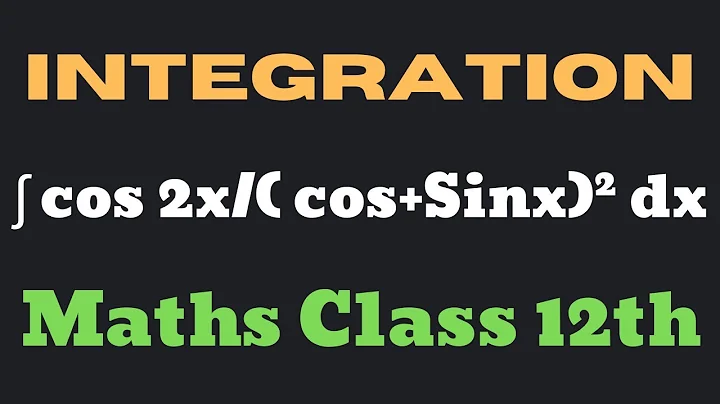 Integrate Cos 2x / ( Sinx + Cosx )² dx #maths #integration