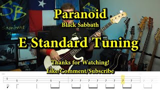 Paranoid - Black Sabbath (Bass Cover with Tabs)