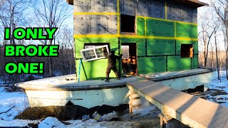 Celebrity One Man Themed Cabin Build - Window Install Wealth