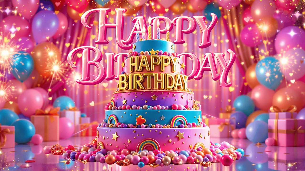 Happy Birthday Song 🎉 The Best Birthday Celebration Video 🎂