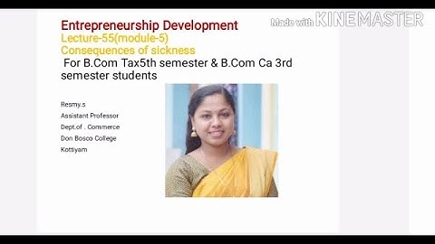ENTREPRENEURSHIP DEVELOPMENT LECTURE-55(MODULE-5)  FOR B.COM TAX S5 & B.COM CA S3 STUDENTS