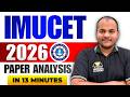 IMUCET 2026 FULL PAPER ANALYSIS | Slot - 1 &amp; 2 | Year Wise