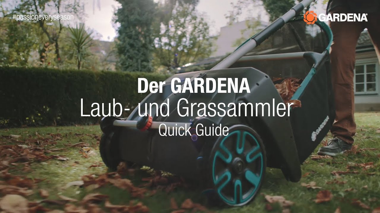 GARDENA Laub- und Rasensammler - Kurzanleitung - YouTube