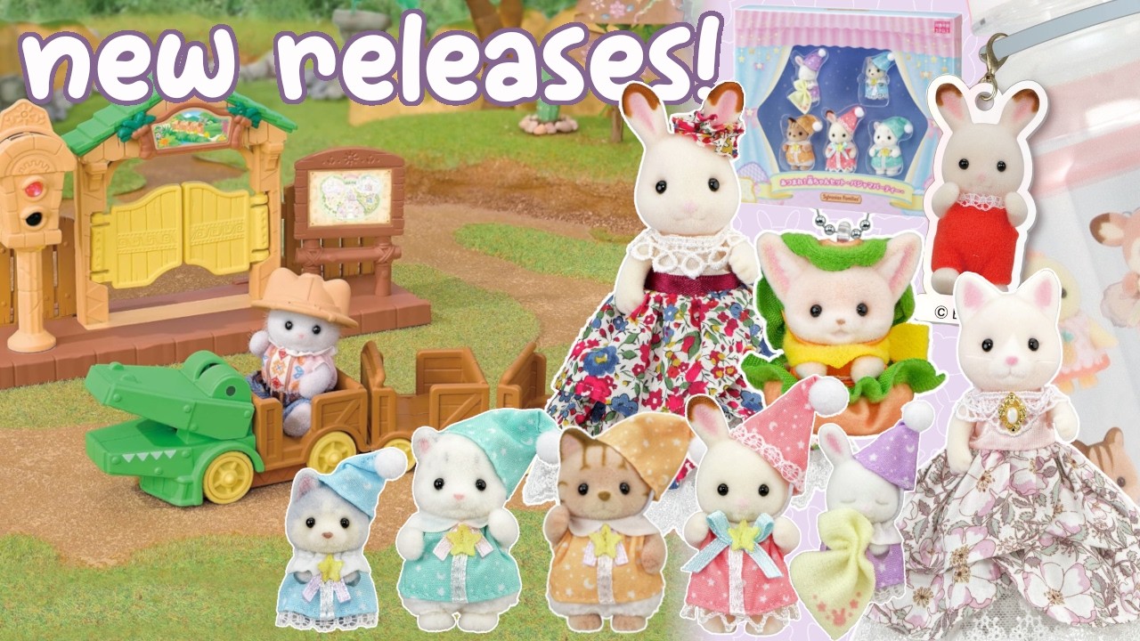 New Sylvanian Families! Baby Crocodile train, Sleepover babies, Liberty keychains