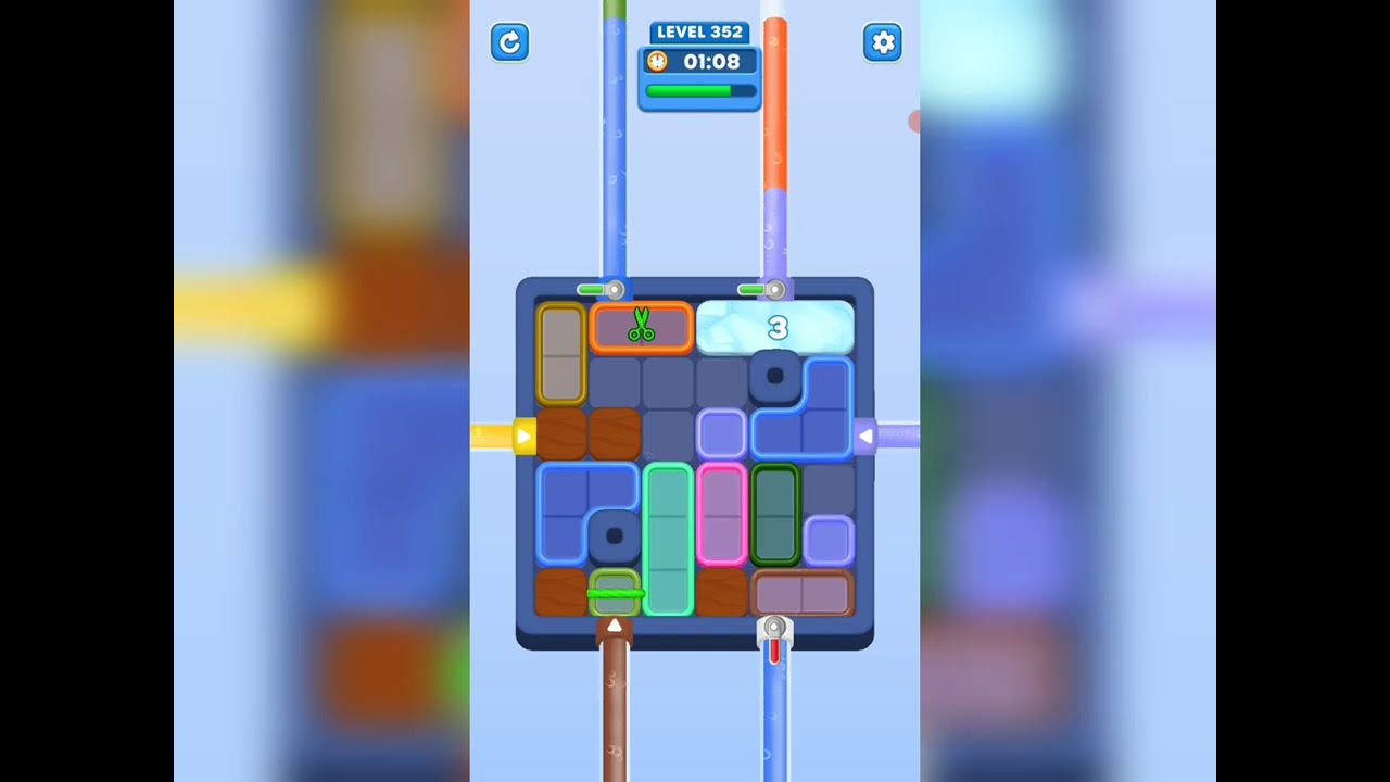 Water out puzzle Level 352 Solution Walkthrough