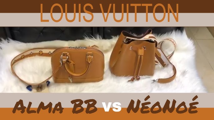Alma bb leather handbag Louis Vuitton Yellow in Leather - 31514813