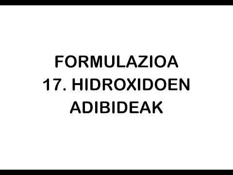 FORMULAZIOA 17: Hidroxidoen adibideak