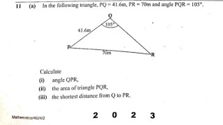 Trigonometry - 2023 mathematics paper 2 G12, Question 11. #mathematics #2023 #paper2